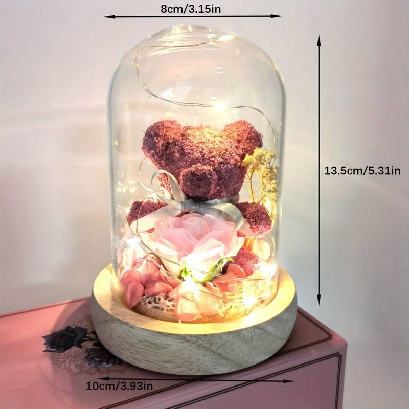 Dekoracija meškutis su rože